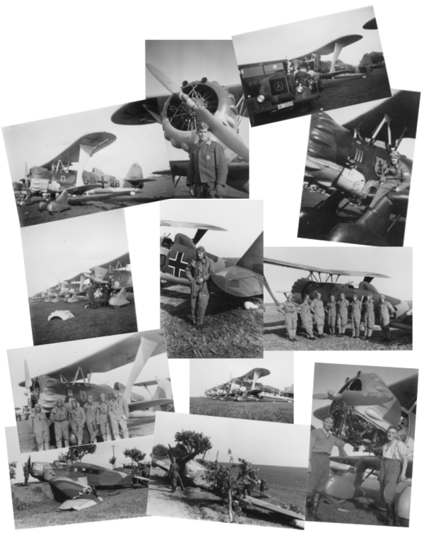 Eindrücke der Schlachtgruppe 50 in Grottkau; Maschinen des Typs HS 123 B