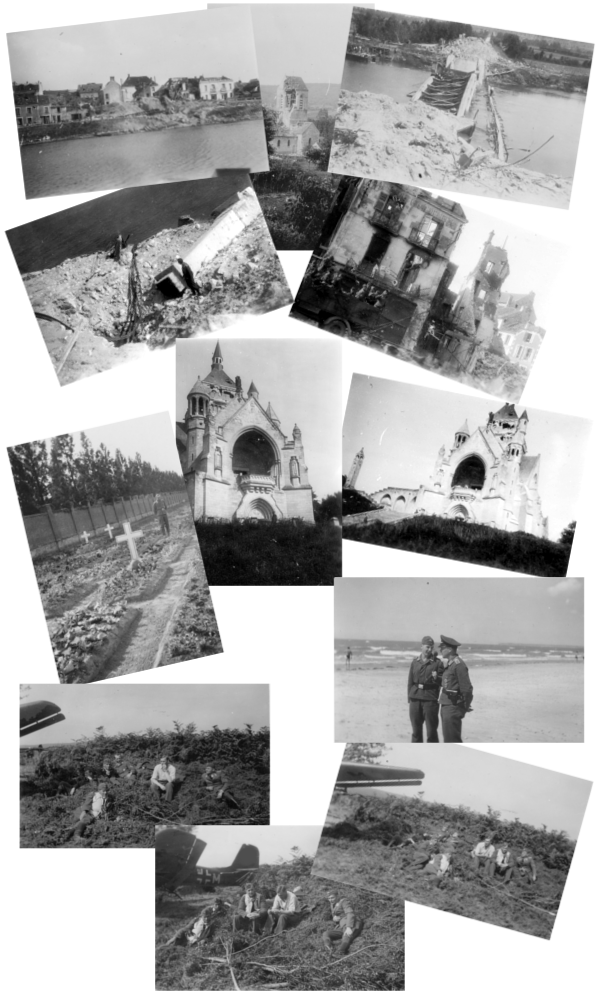 Zerstörte Städte, Kirchen und Brücken in Belgien und Frankreich, Soldatengräber in Frankreich, Kriegerdenkmal Chateau Thierry 1914-1918, Am Ärmelkanal